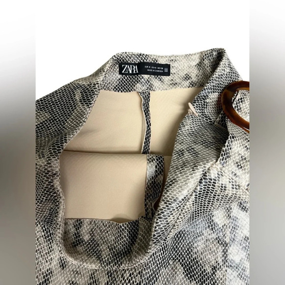 ZARA snake skin leather skort shorts - Picture 6 of 8